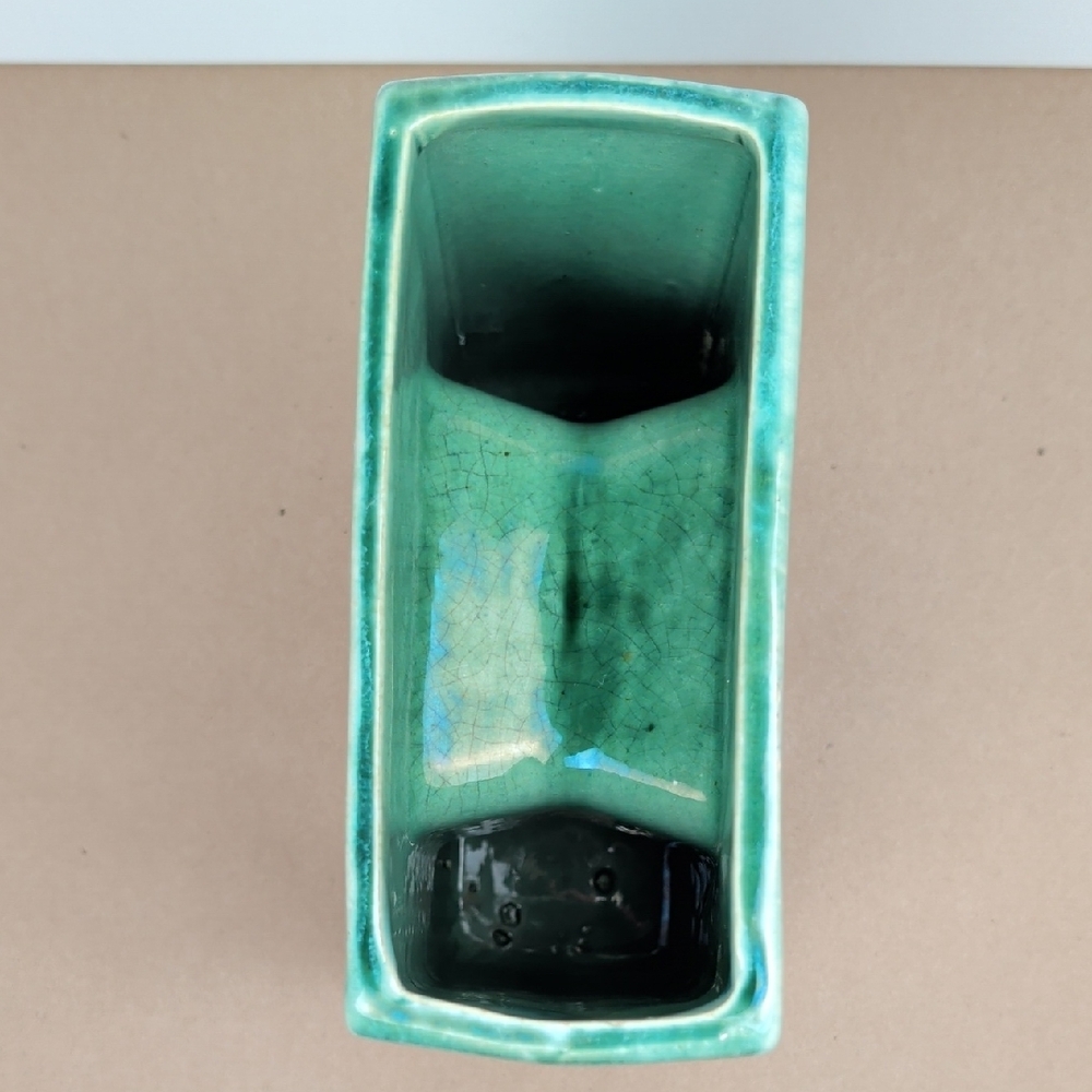 McCoy USA Green,Yellow Bird In Box Arcature Pottery, Vintage Mid Century Modern - Picture 10 of 10